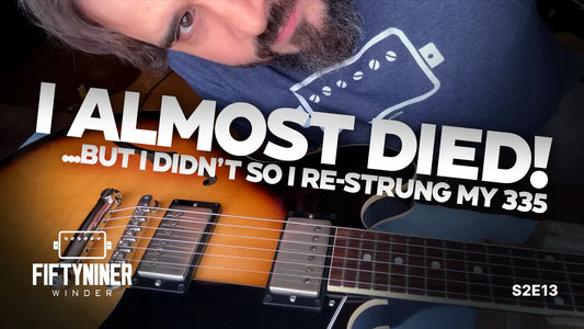 Gibson 335 restring, a bonus G&L Bass Tip & a Lap Steel update... and nearly went "lights out"